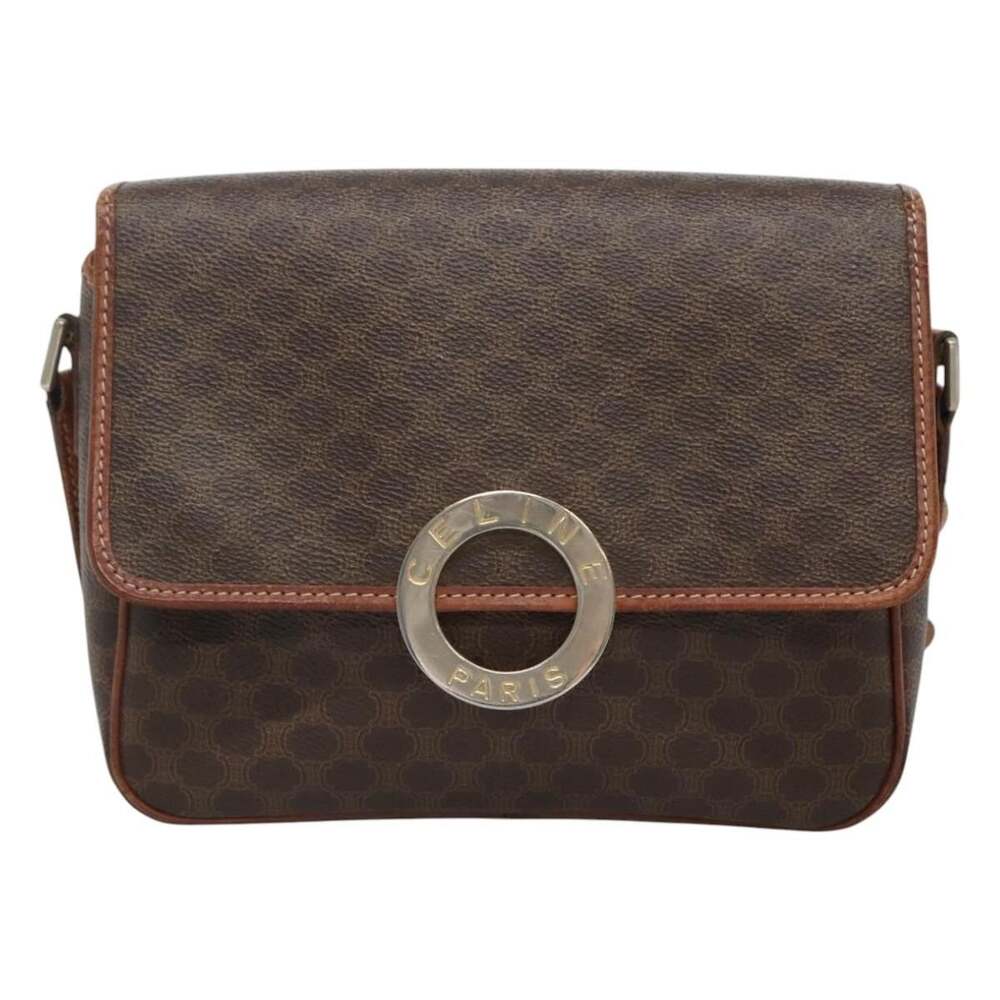 Celine Macadam Circle Shoulder Bag Brown